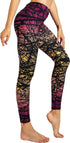 Women's Yoga Pants Printed Running Tights,Workout Running Leggings Tummy Control